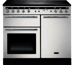 RANGEMASTER  Hi-LITE 100 Electric Induction Range Cooker - White & Chrome